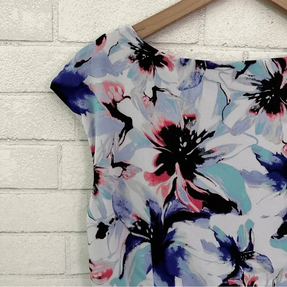 212 COLLECTION Floral Tie Waist Sleeveless Dress - Picture 10 of 10